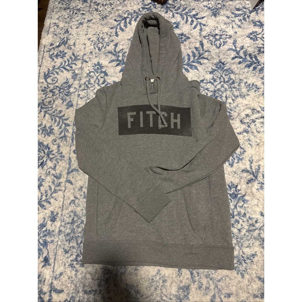 Abercrombie & Fitch Hoodie Mens Sz S Muscle Blue New York Cotton Drawstring